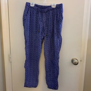 Drawstring Lightweight Patterned Pants